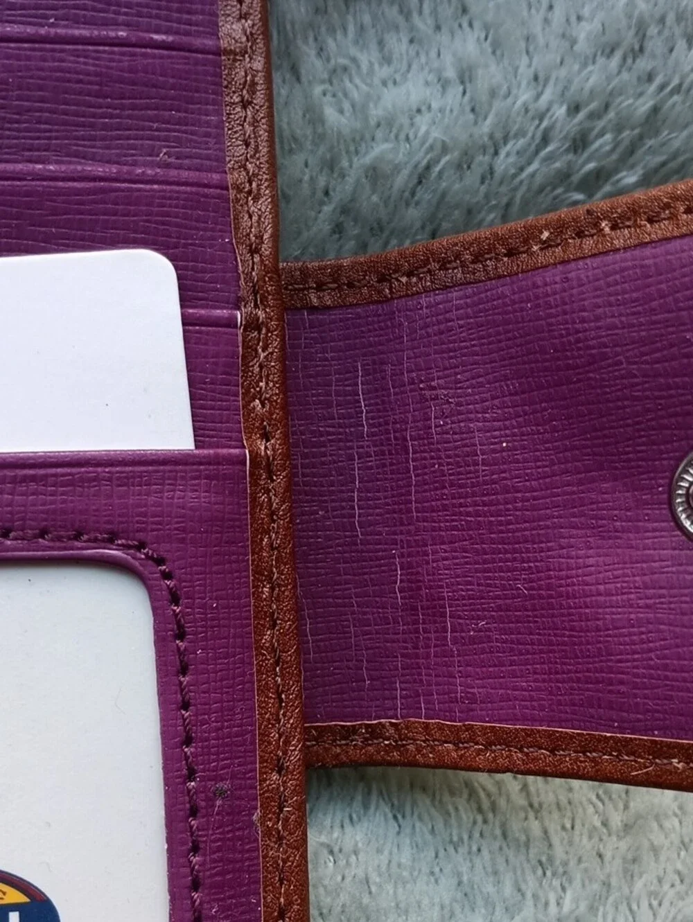 Fossil Men's Cognac Brown Leather Card & Key Holder Wallet